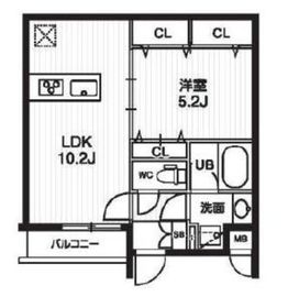 コスモリード目黒花房山 203 間取り図