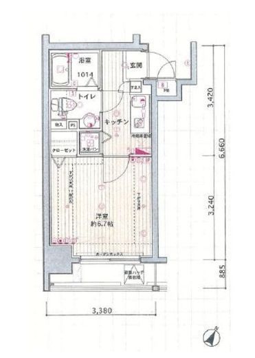グランフォース九段 10階 間取り図