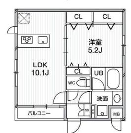 コスモリード目黒花房山 303 間取り図