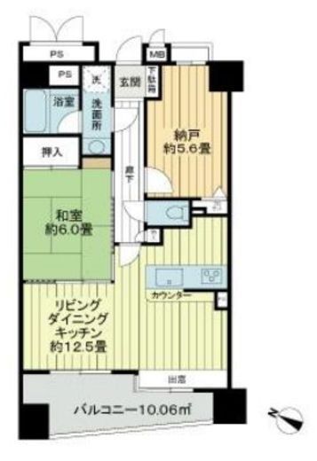 ライオンズマンション文京白山 3階 間取り図