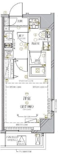 ディアレイシャス本所蔵前 7階 間取り図