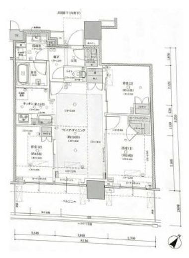 ブリリア有明シティタワー 4階 間取り図