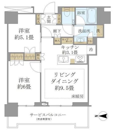 THE YOKOHAMA FRONT TOWER (ザ・ヨコハマフロントタワー) 22階 間取り図