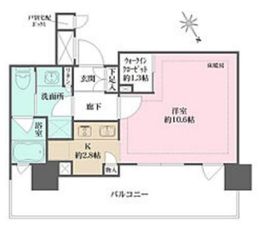 ザ・パークハウス戸越公園タワー 6階 間取り図