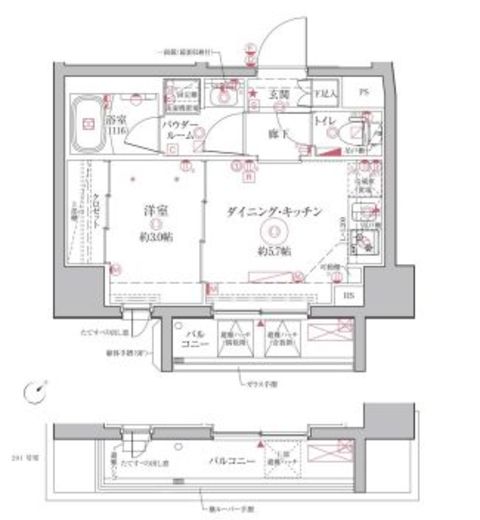 クレイシアIDZ王子アーバンヒルズ 4階 間取り図
