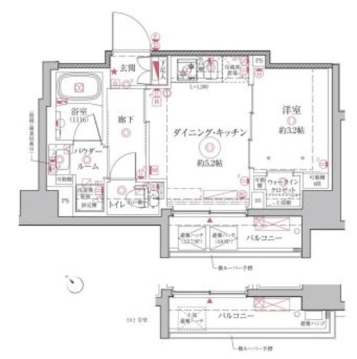 クレイシアIDZ王子アーバンヒルズ 5階 間取り図