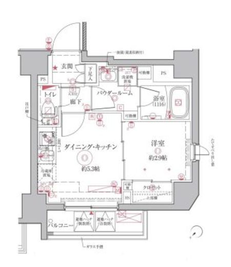クレイシアIDZ王子アーバンヒルズ 8階 間取り図