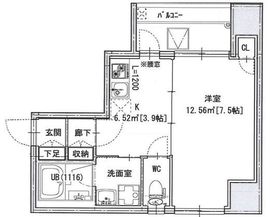 NS22 日本橋浜町 303 間取り図