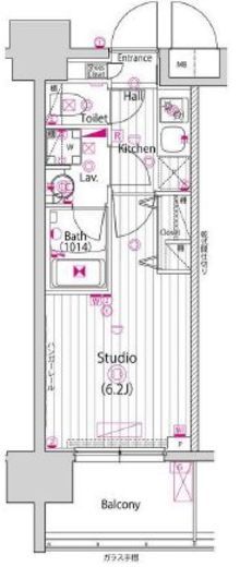 グランド・ガーラ川崎西口 14階 間取り図
