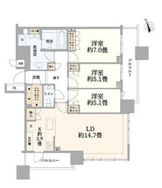 ブリリアタワーズ目黒 29階 間取り図