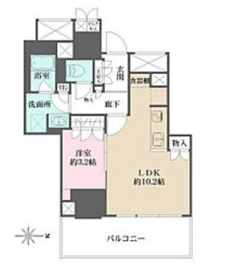 ブリリアタワー池袋West 14階 間取り図