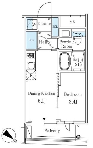 アイビーコート日本橋人形町 902 間取り図