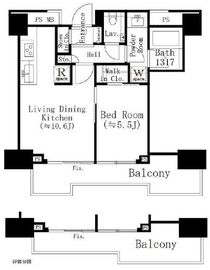 パークホームズ西小山 5階 間取り図