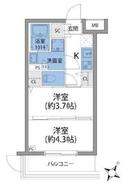 ルネサンスコート高田馬場Calme 402 間取り図