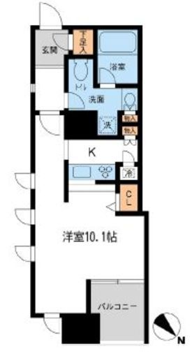メトロタワー山下町 607 間取り図