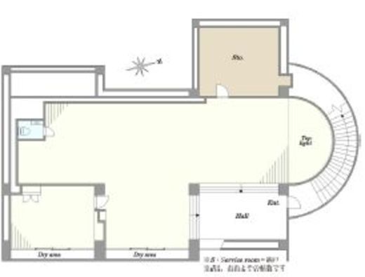 広尾アパートメント B1 間取り図