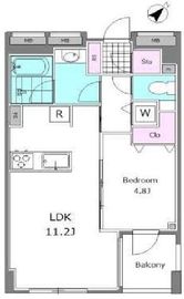 サンクタス築地 11階 間取り図
