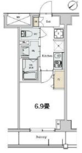カスタリア本駒込 505 間取り図