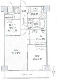 コンパートメント東京中央 8階 間取り図