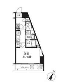 リージア西新宿 701 間取り図