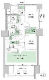HARUMI FLAG PARK VILLAGE (晴海フラッグ パークヴィレッジ) 12階 間取り図