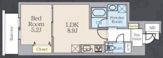 アルトヴィラ虎ノ門 805 間取り図
