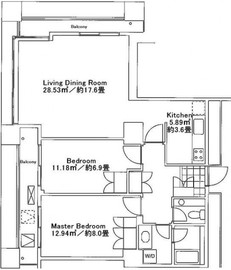 グランパークハイツ 2206 間取り図