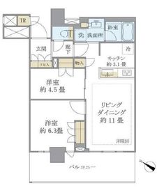 ブリリア有明シティタワー 28階 間取り図