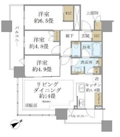 ブリリアタワーズ目黒 25階 間取り図