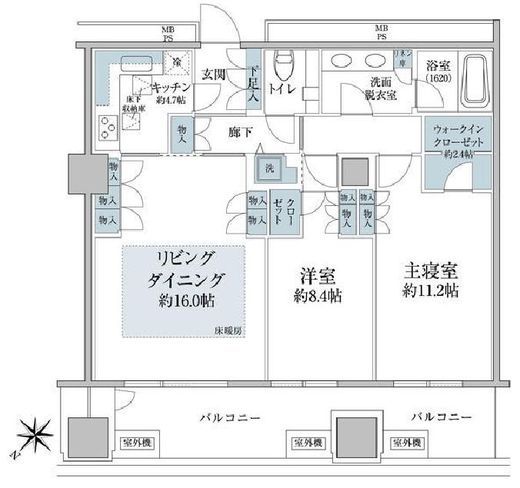 アークヒルズ仙石山レジデンス 21階 間取り図