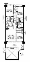 シティハウス下目黒 1階 間取り図