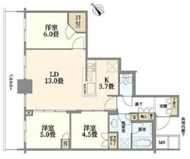 リヴァリエ 5階 間取り図