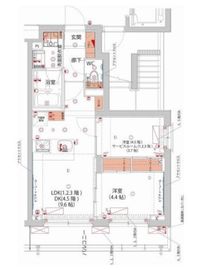 ハーモニーレジデンス新宿ザノース 101 間取り図