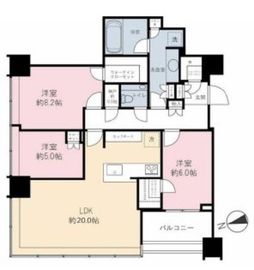 白金ザ・スカイ 21階 間取り図