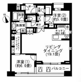 バウス本郷三丁目 8階 間取り図