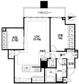 白金ザ・スカイ 44階 間取り図