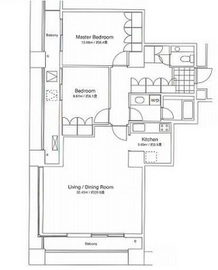 グランパークハイツ 606 間取り図