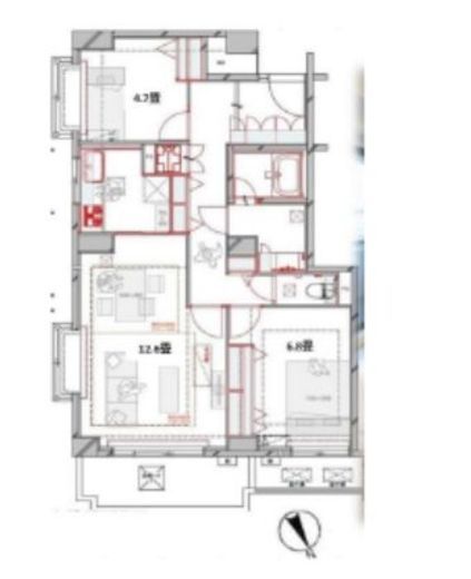 インペリアル牛込台 3階 間取り図