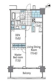 コンフォリア新宿イーストサイドタワー 2608 間取り図