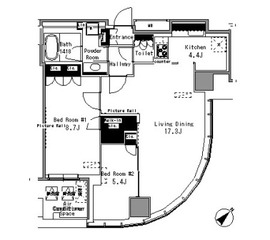 マイタワーレジデンス 1306 間取り図