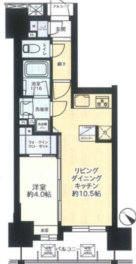 グローベルタワー梅島 14階 間取り図