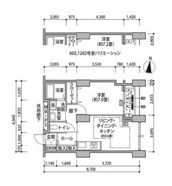 東雲キャナルコートCODAN 14-602 間取り図