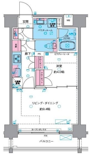 GENOVIA浅草Ⅵskygarden (ジェノヴィア浅草6スカイガーデン) 6階 間取り図