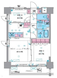 GENOVIA浅草Ⅵskygarden (ジェノヴィア浅草6スカイガーデン) 12階 間取り図
