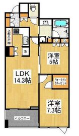 アトラスタワー向ヶ丘遊園 21階 間取り図