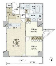 サンクタス横浜mid 4階 間取り図