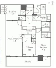 パークタワー晴海 32階 間取り図