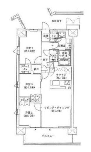 ザ・パークハウス横浜川和町テラス 9階 間取り図