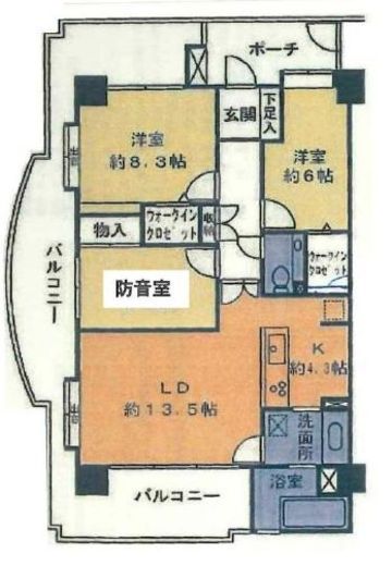グランシティ天王洲アイル 9階 間取り図