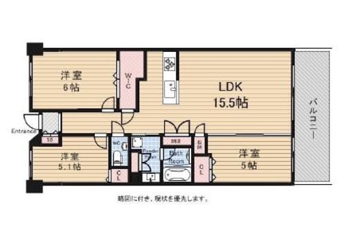 プラウドシティ武蔵野三鷹フロントコート 4階 間取り図